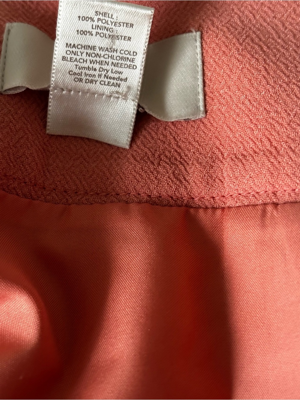 LOFT Scalloped Hem Mini Skirt Peach Coral Size 8 - Picture 5 of 5